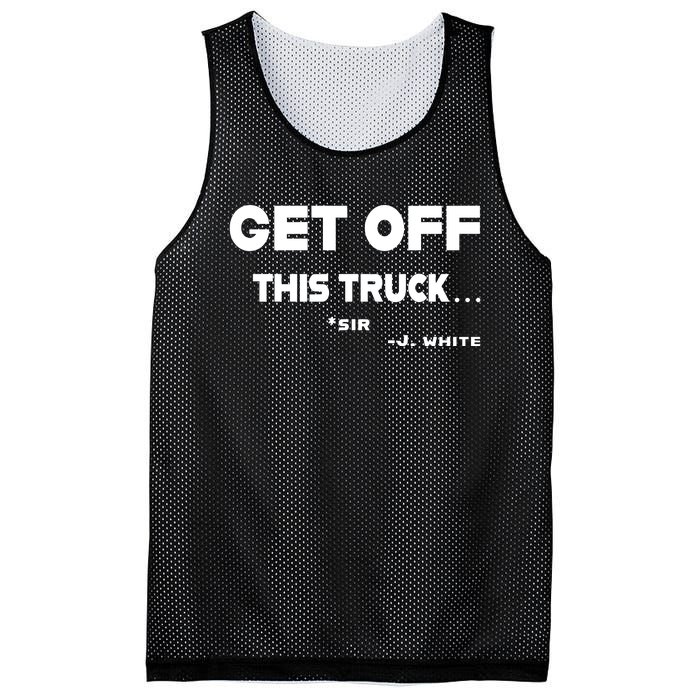 Sayiwont Get Off This Truck Sir J White Mesh Reversible Basketball Jersey Tank