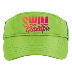 Swim Grandpa Of A Swimmer Grandfather Swimming Grandpa Gift Adult Drive Performance Visor