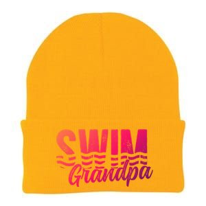 Swim Grandpa Of A Swimmer Grandfather Swimming Grandpa Gift Knit Cap Winter Beanie