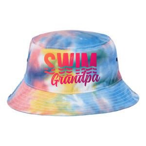 Swim Grandpa Of A Swimmer Grandfather Swimming Grandpa Gift Tie Dye Newport Bucket Hat