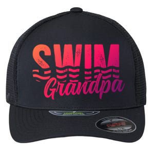 Swim Grandpa Of A Swimmer Grandfather Swimming Grandpa Gift Flexfit Unipanel Trucker Cap