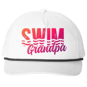 Swim Grandpa Of A Swimmer Grandfather Swimming Grandpa Gift Snapback Five-Panel Rope Hat