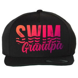 Swim Grandpa Of A Swimmer Grandfather Swimming Grandpa Gift Wool Snapback Cap