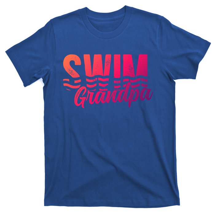 Swim Grandpa Of A Swimmer Grandfather Swimming Grandpa Gift T-Shirt