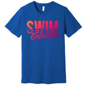 Swim Grandpa Of A Swimmer Grandfather Swimming Grandpa Gift Premium T-Shirt