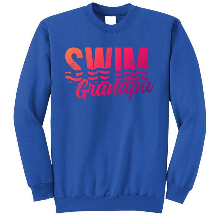 Swim Grandpa Of A Swimmer Grandfather Swimming Grandpa Gift Tall Sweatshirt