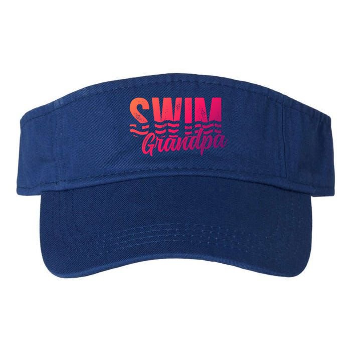 Swim Grandpa Of A Swimmer Grandfather Swimming Grandpa Gift Valucap Bio-Washed Visor