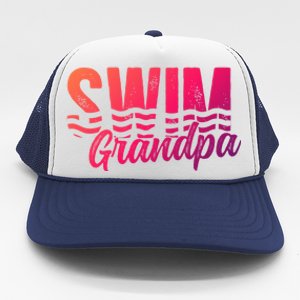 Swim Grandpa Of A Swimmer Grandfather Swimming Grandpa Gift Trucker Hat