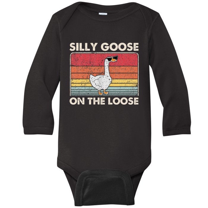 Silly Goose On The Loose Silly Goose University Baby Long Sleeve Bodysuit