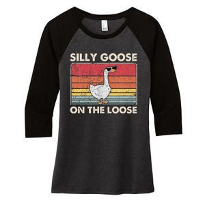 Silly Goose On The Loose Silly Goose University Women's Tri-Blend 3/4-Sleeve Raglan Shirt