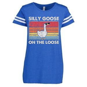 Silly Goose On The Loose Silly Goose University Enza Ladies Jersey Football T-Shirt