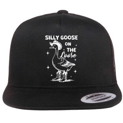 Silly Goose On The Loose Meme Funny Flat Bill Trucker Hat