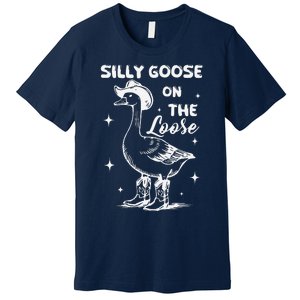 Silly Goose On The Loose Meme Funny Premium T-Shirt