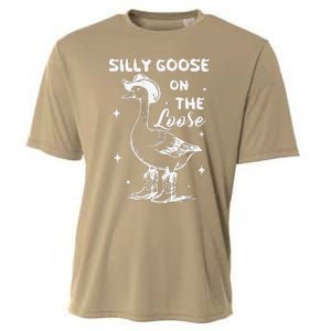 Silly Goose On The Loose Meme Funny Cooling Performance Crew T-Shirt