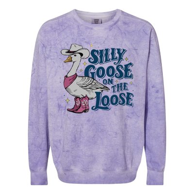 Silly Goose On The Loose Colorblast Crewneck Sweatshirt