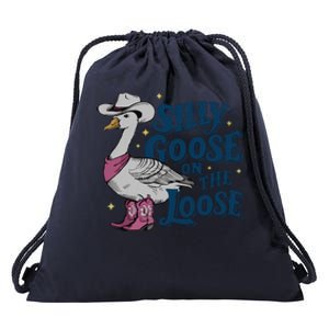 Silly Goose On The Loose Drawstring Bag