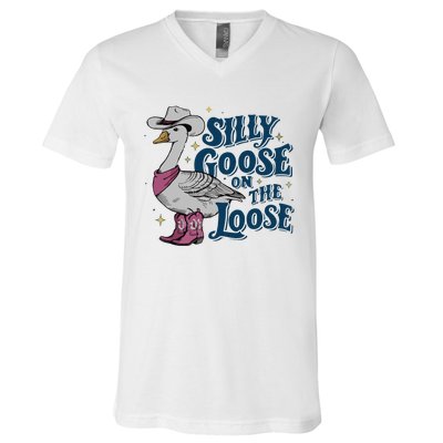 Silly Goose On The Loose V-Neck T-Shirt