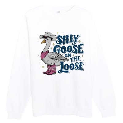 Silly Goose On The Loose Premium Crewneck Sweatshirt