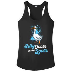 Silly Goose On The Loose Funny Duck Animal Hunter Gift Ladies PosiCharge Competitor Racerback Tank