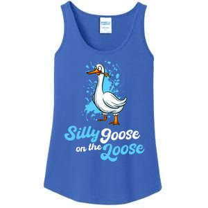 Silly Goose On The Loose Funny Duck Animal Hunter Gift Ladies Essential Tank