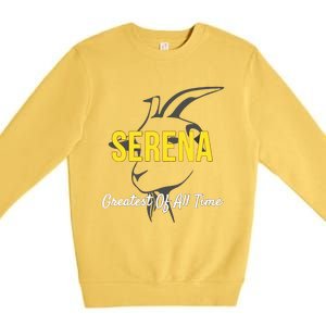 Serena Greatest Of All Time GOAT Serena Williams Professional Tennis Player Premium Crewneck Sweatshirt