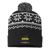 Serena Greatest Of All Time GOAT Serena Williams Professional Tennis Player USA-Made Snowflake Beanie