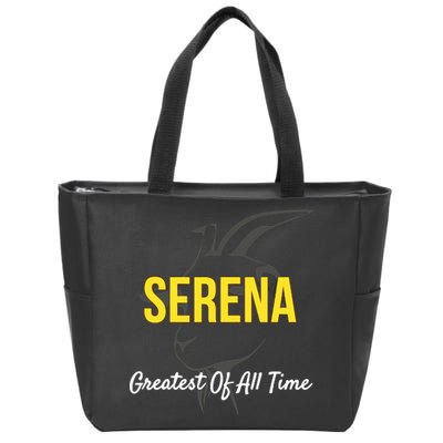 Serena Greatest Of All Time GOAT Serena Williams Professional Tennis Player Zip Tote Bag