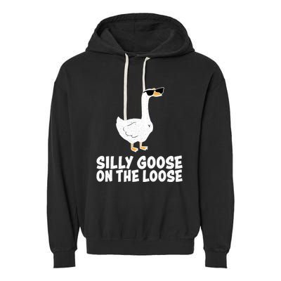 Silly Goose On The Loose Garment-Dyed Fleece Hoodie