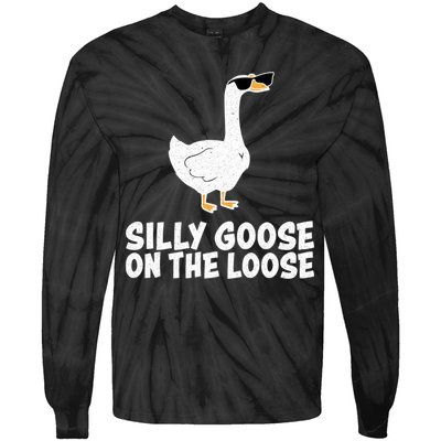 Silly Goose On The Loose Tie-Dye Long Sleeve Shirt