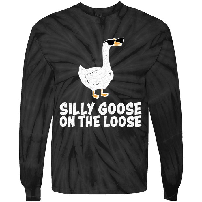 Silly Goose On The Loose Tie-Dye Long Sleeve Shirt