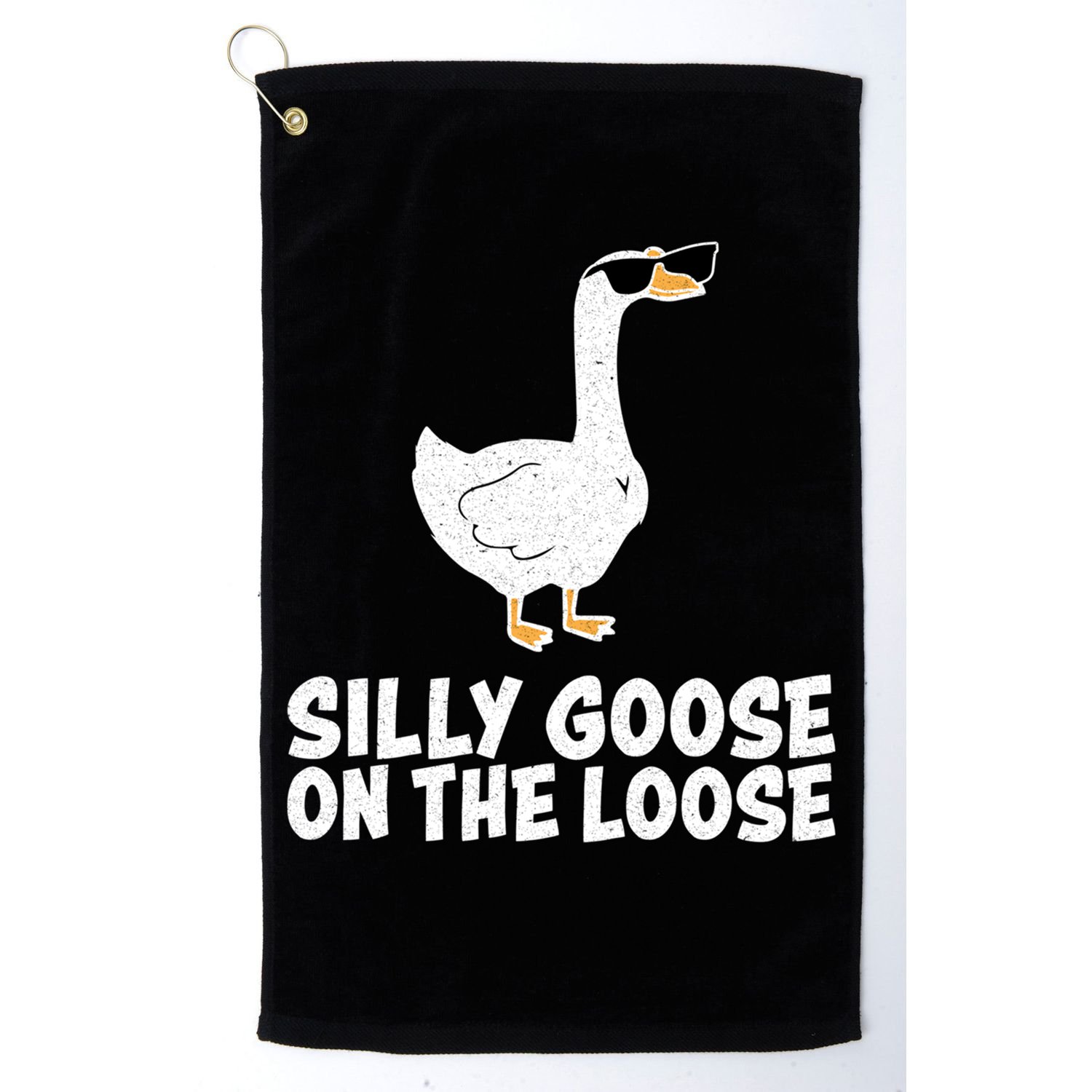 Silly Goose On The Loose Golf Towel