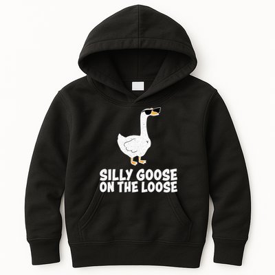 Silly Goose On The Loose Kids Hoodie
