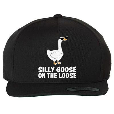 Silly Goose On The Loose Wool Snapback Cap