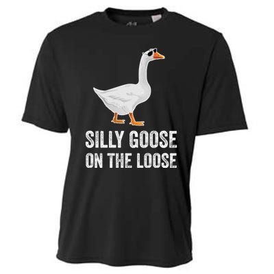 Silly Goose On The Loose Funny Goose Cooling Performance Crew T-Shirt