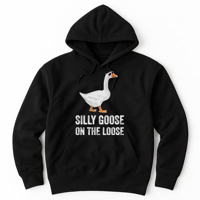 Silly Goose On The Loose Funny Goose Hoodie