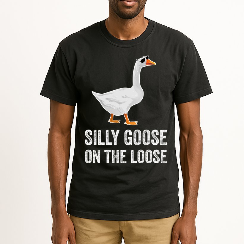 Silly Goose On The Loose Funny Goose Tall T-Shirt