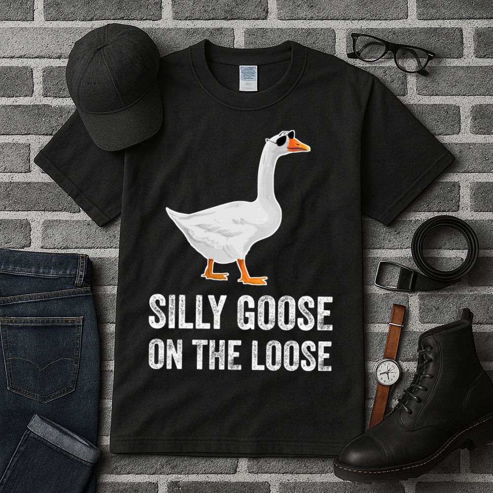 Silly Goose On The Loose Funny Goose Tall T-Shirt