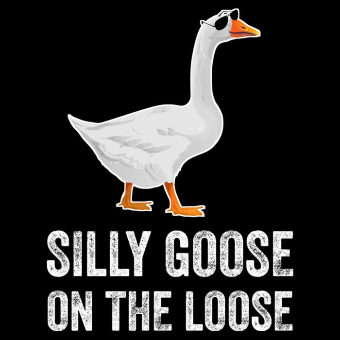 Silly Goose On The Loose Funny Goose Flat Bill Trucker Hat