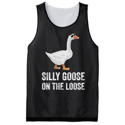 Silly Goose On The Loose Funny Goose Mesh Reversible Basketball Jersey Tank