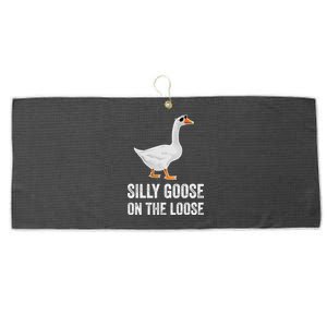 Silly Goose On The Loose Funny Goose Large Microfiber Waffle Golf Towel