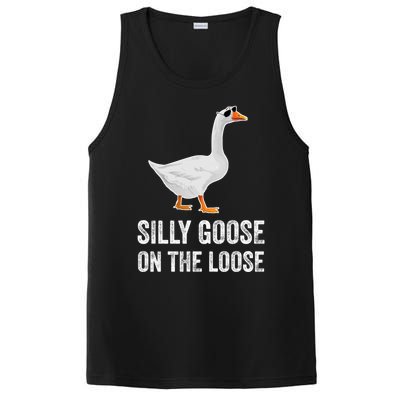 Silly Goose On The Loose Funny Goose PosiCharge Competitor Tank