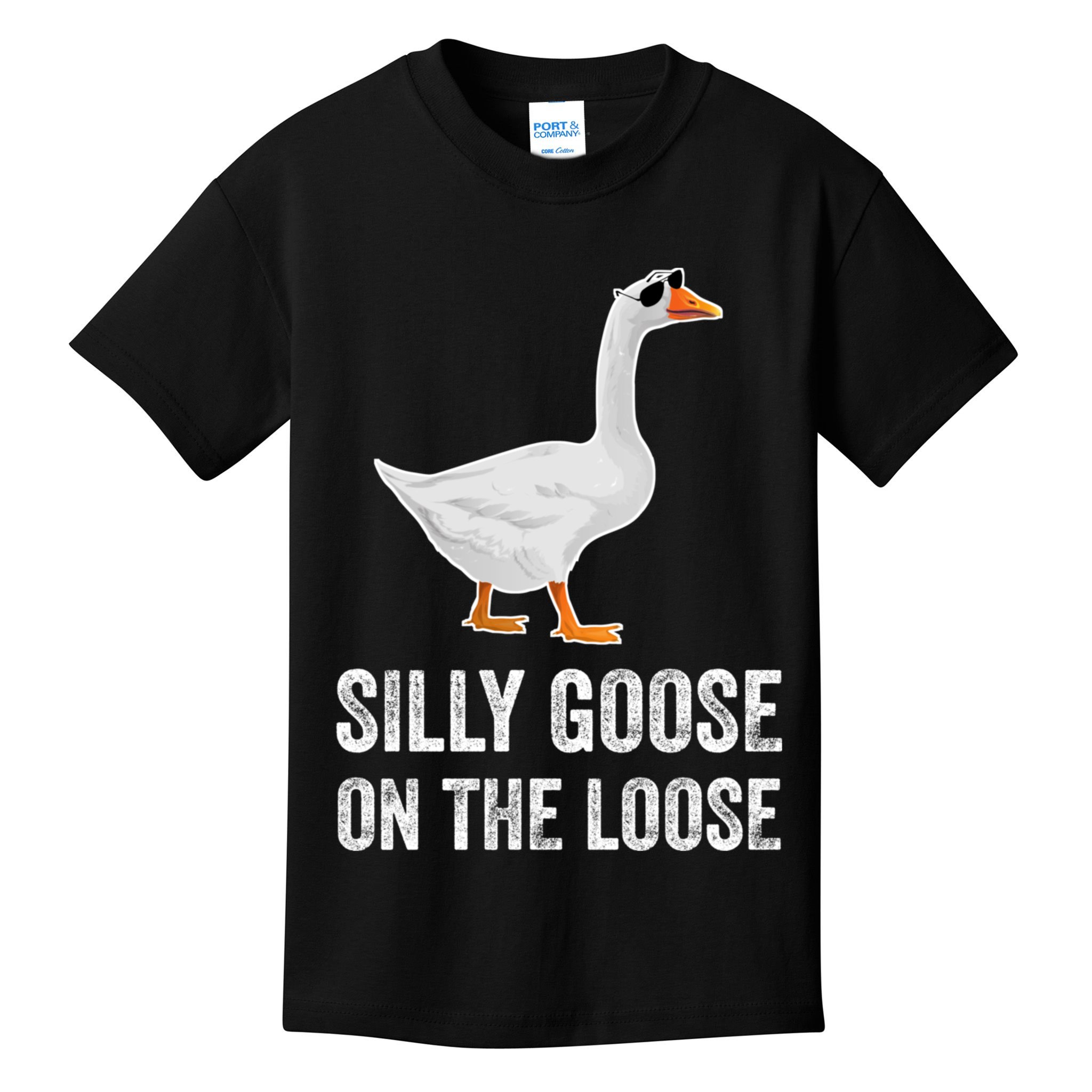 Silly Goose On The Loose Funny Goose Kids T-Shirt
