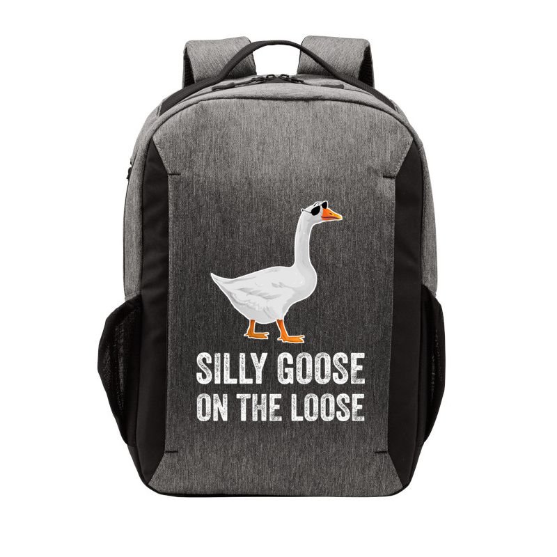 Silly Goose On The Loose Funny Goose Vector Backpack
