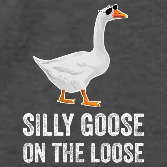 Silly Goose On The Loose Funny Goose Vector Backpack