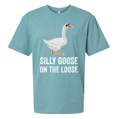 Silly Goose On The Loose Funny Goose Sueded Cloud Jersey T-Shirt