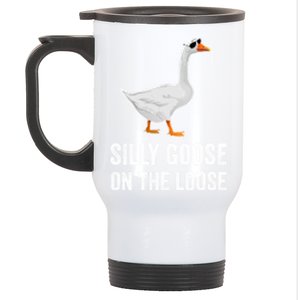 Silly Goose On The Loose Funny Goose Stainless Steel Travel Mug