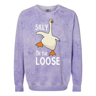 Silly Goose On The Loose Colorblast Crewneck Sweatshirt