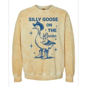 Silly Goose On The Loose Colorblast Crewneck Sweatshirt