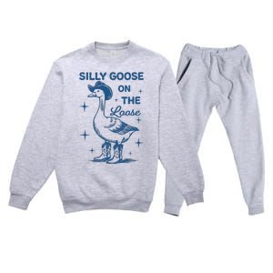 Silly Goose On The Loose Premium Crewneck Sweatsuit Set