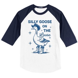 Silly Goose On The Loose Baseball Sleeve Shirt